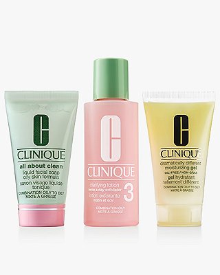 KIT SKIN CARE 3 PASSOS PARA PELE MISTA A OLEOSA - CLINIQUE