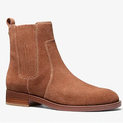 BOTA ELLA CHELSEA DE CAMURÇA MICHAEL KORS - MARROM - TAM 39BR