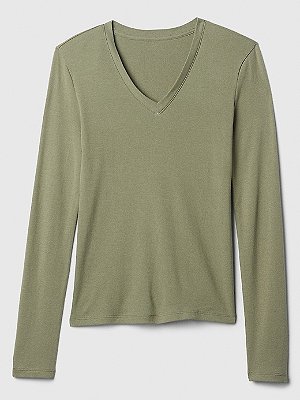 CAMISETA MANGA LONGA GAP - VERDE - FEMININA