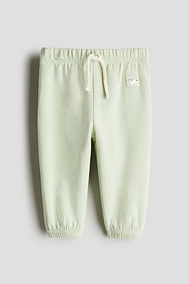 CALÇA MOLETOM FLANELADO H&M - VERDE CLARINHO - MENINO