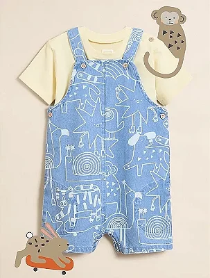 JARDINEIRA GEORGE BABY - ZOO - UNISSEX