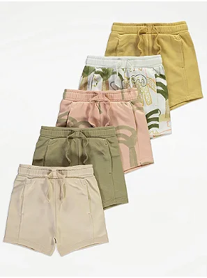 KIT 5 BERMUDAS GEORGE BABY - DIVERSOS BASIC - MENINO