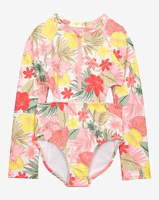 MAIÔ MODA PRAIA CARTER'S - FLORAL - PROTEÇÃO UV50+ - MENINA