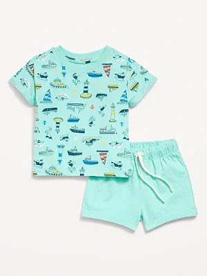 CONJUNTO VERÃO 2 PEÇAS OLD NAVY - BARQUINHOS - MENINO