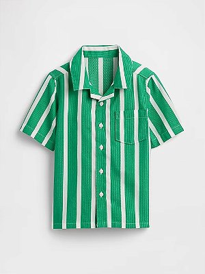 CAMISA MANGA CURTA GAP - LISTRAS VERDE - MENINO