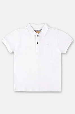 CAMISETA POLO MANGA CURTA UP BABY - BRANCA - MENINO