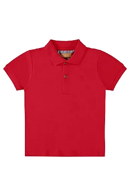CAMISETA POLO MANGA CURTA UP BABY - VERMELHA - MENINO