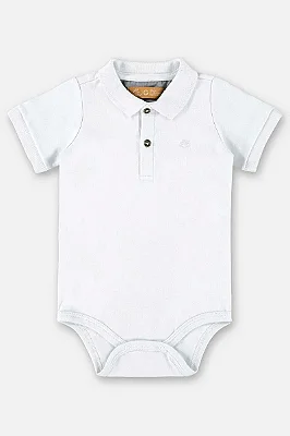 BODY POLO MANGA CURTA UP BABY - BRANCO - MENINO