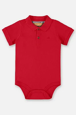 BODY POLO MANGA CURTA UP BABY - VERMELHO - MENINO