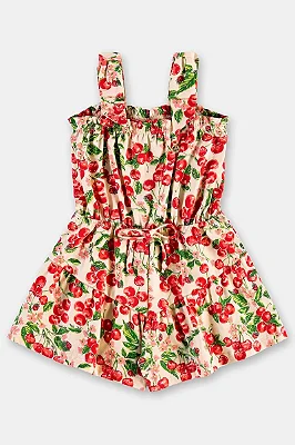 MACACÃO ROMPER UP BABY KIDS - CEREJAS - MENINA