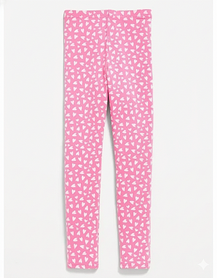CALÇA LEGGING OLD NAVY - CORAÇÕES PINK - MENINA