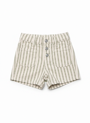 BERMUDA OLD NAVY - LISTRAS VERDE - MENINA