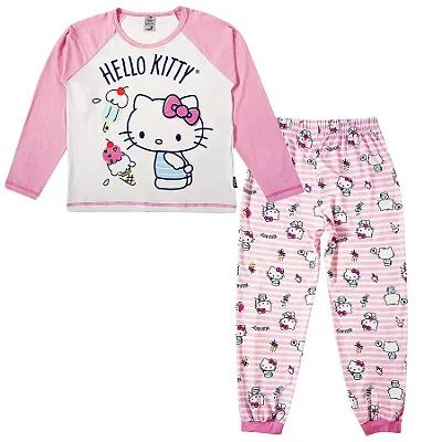 PIJAMA 2 PEÇAS TIP TOP - HELLO KITTY - FEMININO