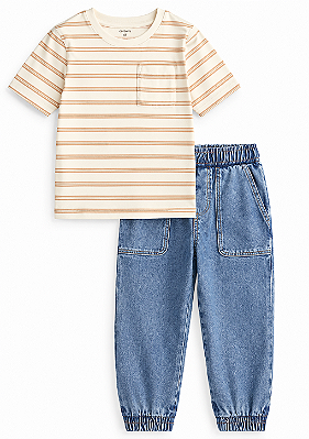 CONJUNTO 2 PEÇAS TU - LISTRADO - MENINO