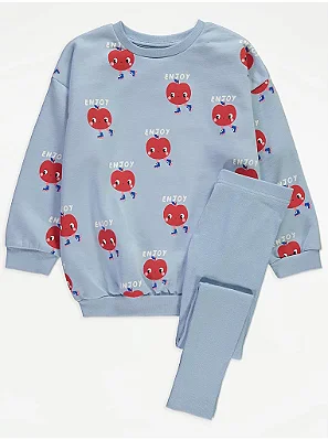 CONJUNTO 2 PEÇAS GEORGE BABY - MAÇÃZINHAS - MENINA