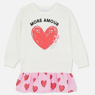 VESTIDO MOLETOM PRIMARK KIDS - CORAÇÃO - MENINA