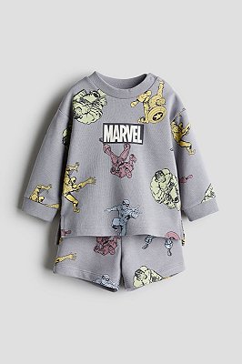 CONJUNTO VERÃO 2 PEÇAS H&M MARVEL - HERÓIS - MENINO