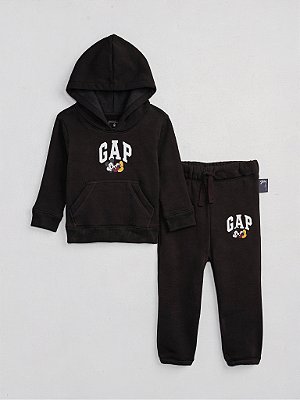 CONJUNTO FLANELADO 2 PEÇAS GAP - MICKEY PRETO - MENINO