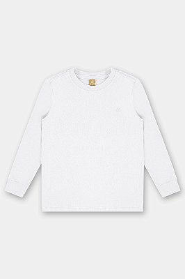 CAMISETA MANGA LONGA UP BABY - BRANCA - MENINO