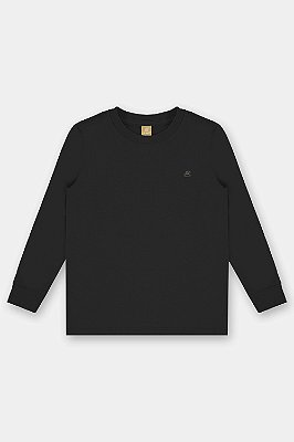 CAMISETA MANGA LONGA UP BABY - PRETA - MENINO