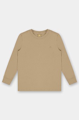 CAMISETA MANGA LONGA UP BABY - CAQUI LATTE - MENINO
