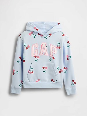 MOLETOM FLANELADO GAP KIDS - CEREJINHA AZUL - MENINA