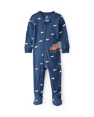 MACACÃO COM PÉ CARTER'S - CAMINHÃOZINHO AZUL - MENINO