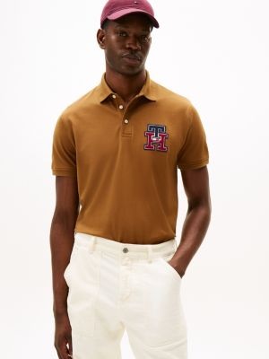 CAMISETA POLO MANGA CURTA TOMMY HILFIGER - MARROM - MASCULINA
