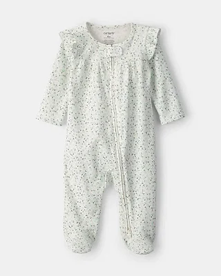 MACACÃO COM PÉ CARTER'S - FLORALZINHO - MENINA