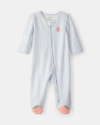 MACACÃO COM PÉ CARTER'S - PÊSSEGO - MENINA