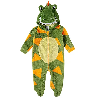 MACACÃO COM PÉ PELUDINHO TIP TOP BABY - JACARÉ - MENINO