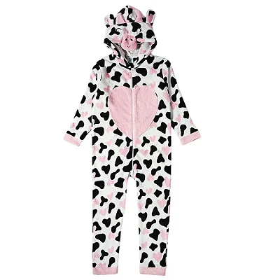 MACACÃO SEM PÉ PELUDINHO TIP TOP KIDS - VAQUINHA - MENINA