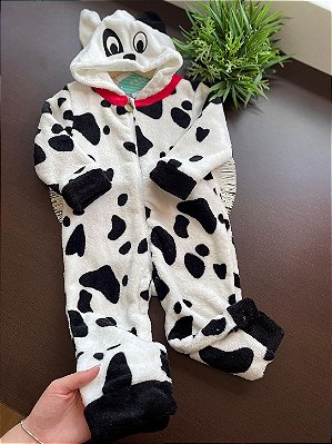 MACACÃO SEM PÉ PELUDINHO TIP TOP KIDS - CACHORRINHO - UNISSEX