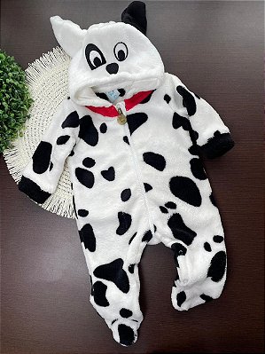 MACACÃO COM PÉ PELUDINHO TIP TOP BABY - CACHORRINHO - UNISSEX