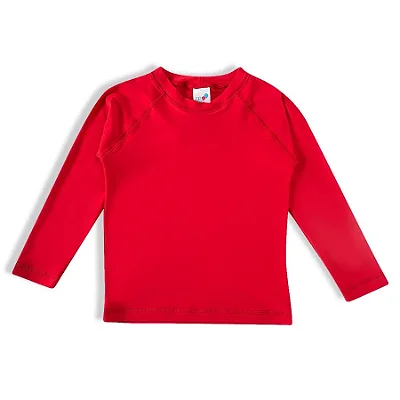 CAMISETA MODA PRAIA TIP TOP - VERMELHA - PROTEÇÃO +50UV - UNISSEX