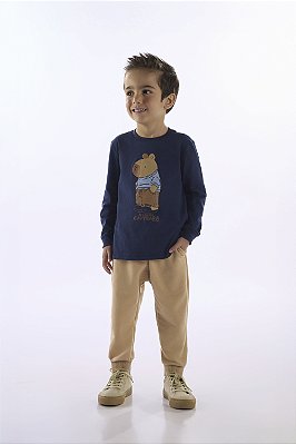 CONJUNTO 2 PEÇAS UP BABY KIDS - CAPIVARA - MENINO