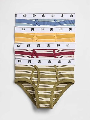 KIT 4 CUECAS GAP KIDS - LISTRADA - MENINO