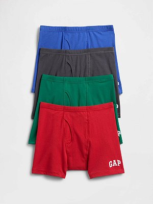 KIT 4 CUECAS BOXER GAP KIDS - COLORS - MENINO