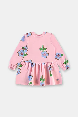 VESTIDO UP BABY KIDS - FLORAL ROSA - MENINA