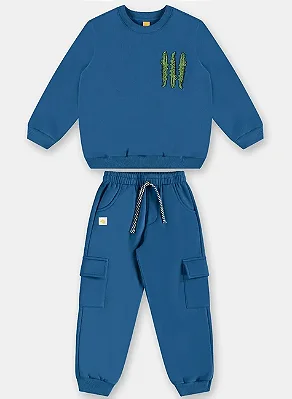 CONJUNTO MOLETOM 2 PEÇAS TRÊS E JÁ - JACARÉ - MENINO