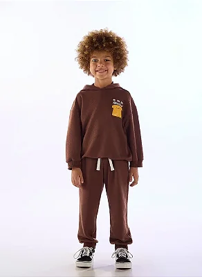 CONJUNTO MOLETOM 2 PEÇAS TRÊS E JÁ - PÃOZINHO - MENINO