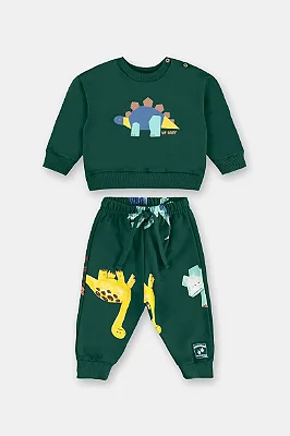 CONJUNTO 2 PEÇAS UP BABY - DINOSSAUROS - MENINO