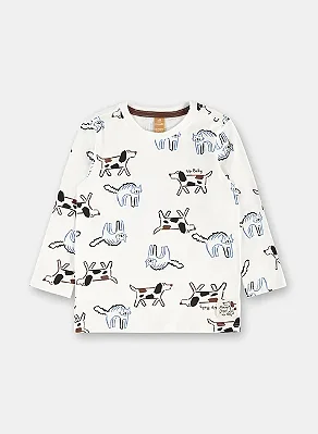 CAMISETA MANGA LONGA UP BABY - ANIMAIS - MENINO
