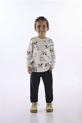 CAMISETA MANGA LONGA UP BABY KIDS - ANIMAIS - MENINO