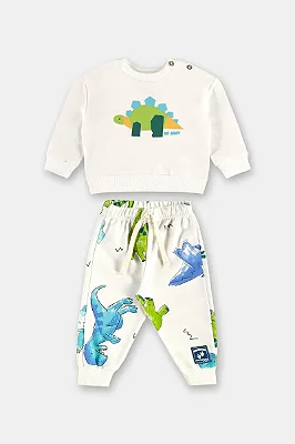CONJUNTO MOLETOM 2 PEÇAS UP BABY - DINO - MENINO