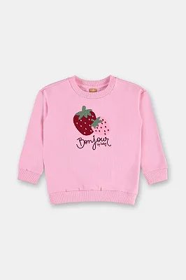 MOLETINHO FLANELADO UP BABY - MORANGUINHOS ROSA - MENINA