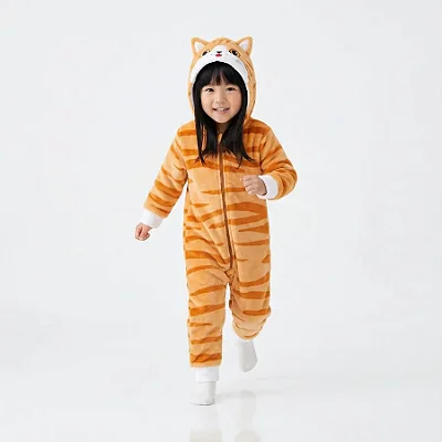 MACACÃO SEM PÉ PELUDINHO TIP TOP TODDLER - GATINHO - UNISSEX