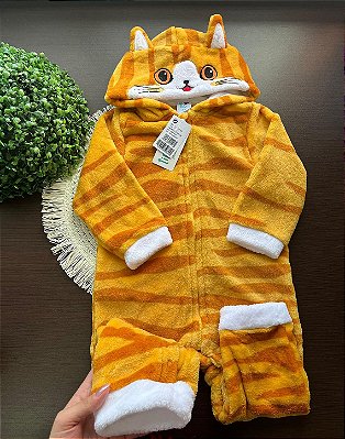 MACACÃO SEM PÉ PELUDINHO TIP TOP TODDLER - GATINHO - UNISSEX