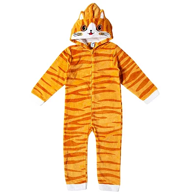 MACACÃO SEM PÉ PELUDINHO TIP TOP KIDS - GATINHO - UNISSEX