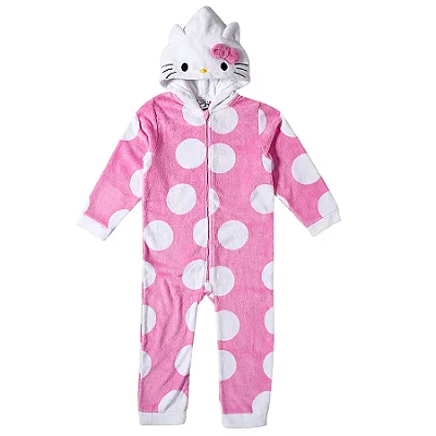 MACACÃO SEM PÉ PELUDINHO TIP TOP KIDS - HELLO KITTY - MENINA